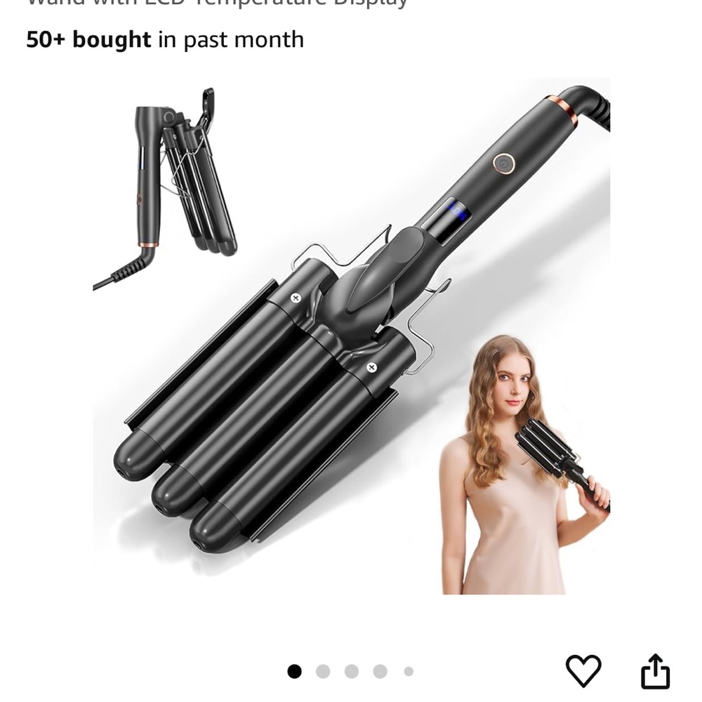 Black Triple Barrel Hair Curler